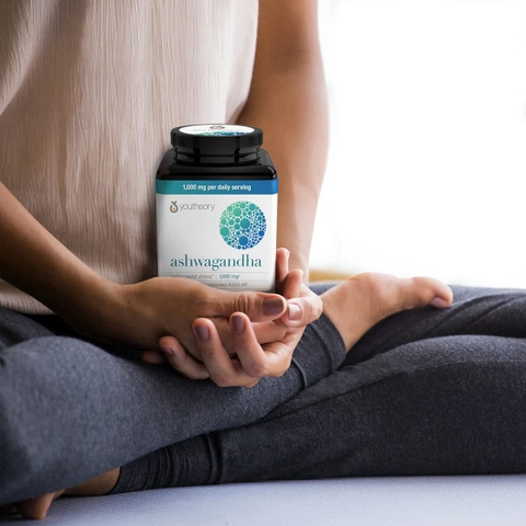 Nhân sâm ấn độ youtheory 1000mg ashwagandha 150 viên giảm căng thẳng mệt mỏi, bổ thận tráng dương, tăng cường sức khỏe