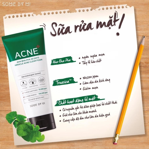 Sữa rửa mặt some by mi aha bha pha 30 ngày 100ml làm sạch sâu giúp da mềm mịn
