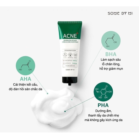 Sữa rửa mặt some by mi aha bha pha 30 ngày 100ml làm sạch sâu giúp da mềm mịn