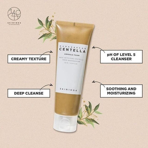 Sữa rửa mặt rau má dạng bọt skin1004 madagascar centella ampoule foam tuýp 125ml