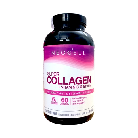 Collagen dạng viên neocell super collagen vitamin c biotin 360 viên dưỡng da, tóc, móng chắc khỏe