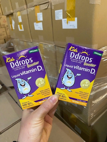 Kids Ddrops Booster Liquid Vitamin D3 600 IU bổ sung vitamin d3 dạng giọt cho bé 1-18 tuổi