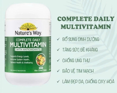 Vitamin tổng hợp Nature’s Way Complete Daily Multivitamin Úc hộp 200 viên