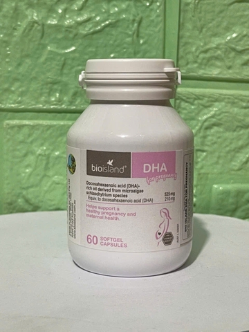 Bio Island DHA Cho Bà Bầu 60 Viên cho từ 10 tuần tuổi trong bụng mẹ