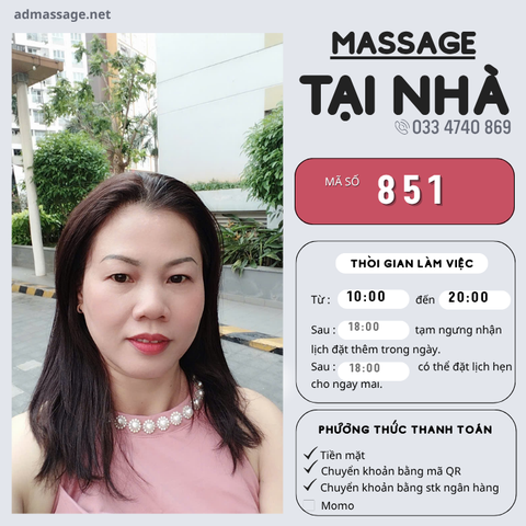 SỐ 851: MASSAGE TẠI NHÀ TPHCM