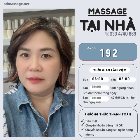 SỐ 192: MASSAGE TẠI NHÀ HÀ NỘI