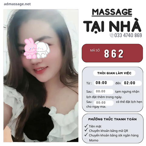 Số 862:  DỊCH VỤ MASSAGE TẠI NHÀ & KHÁCH SẠN TP HCM