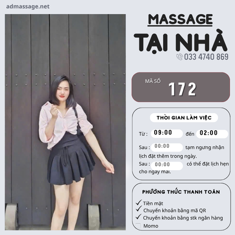 SỐ 172: MASSAGE TẠI NHÀ HÀ NỘI