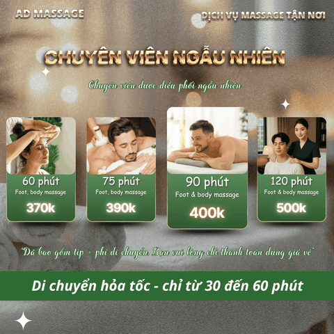 MASSAGE TẠI NHÀ - VÉ NHÂN VIÊN NGẪU NHIÊN