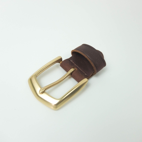 Mặt khoá đồng đúc 4cm mẫu BN1 cho thắt lưng da bò bảng dây 3.8cm - 3.9 cm Manuk Leather