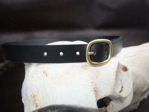 Thắt lưng BF2D 2.8cm bản nhỏ | Khoá đồng thau nguyên chất Solid Brass | Da bò nguyên miếng tặng đinh đục