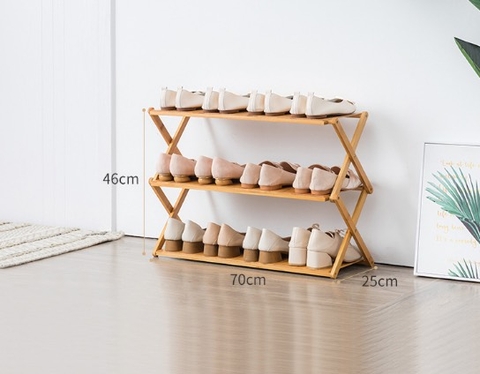 Kệ đựng dép 3 tầng chéo 70cm loại xịn