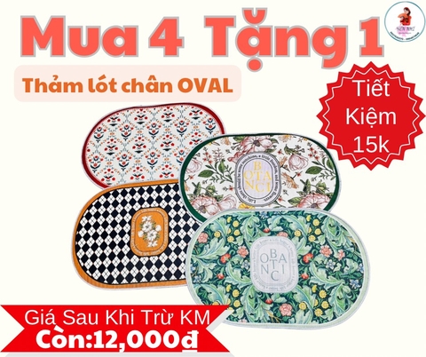 THẢM LÓT CHÂN OVAL THỔ CẨM SIÊU THẤM (2)