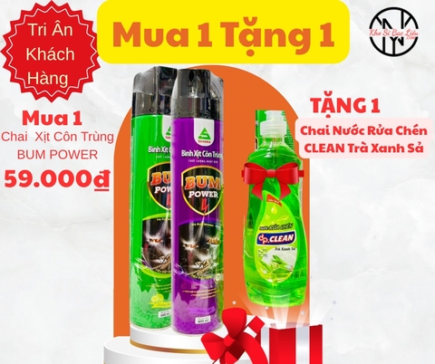 XỊT MUỖI BUM POWER CHÍNH HÃNG TẶNG KÈM NƯỚC RỬA CHÉN (4)