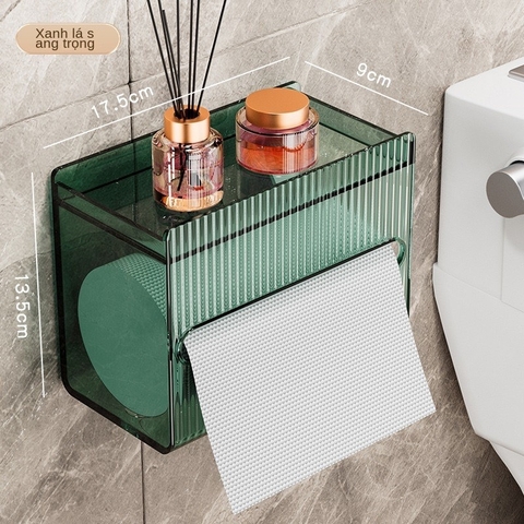 Hộp Đựng Khăn Giấy Dán Tường Trong Suốt Sang Trọng 17cm (2)