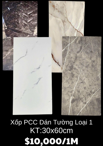 MIẾNG XỐP PPC DÁN TƯỜNG 30x60, HÀNG ĐẸP LOẠI 1 (không c.khấu)