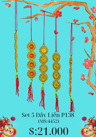 SET 5 DÂY LIỂN P138 TREO TRANG TRÍ DECOR TẾT 2025 (2)
