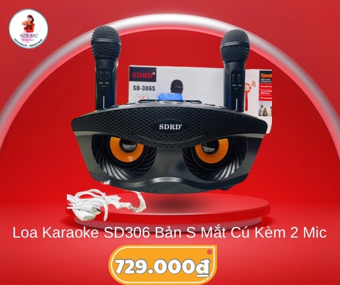 Loa Karaoke SD306 Bản S Mắt Cú Tặng Kèm 2 Mic Ko Dây Cực Hay (60)