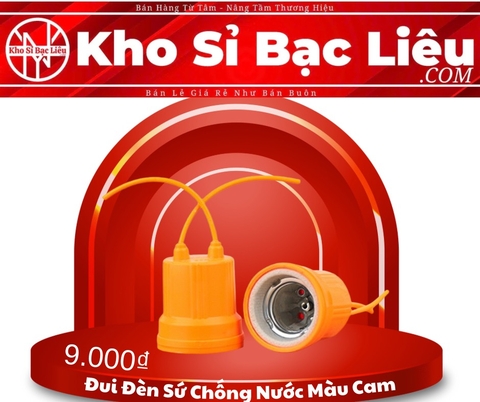 Đui Đèn Sứ Chống Nước Màu Cam (1)