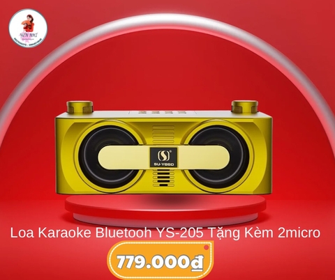LOA KARAOKE BLUETOOTH YS-205 TẶNG KÈM 2 MICRO KHÔNG DÂY CHÍNH HÃNG CỰC HAY (60)
