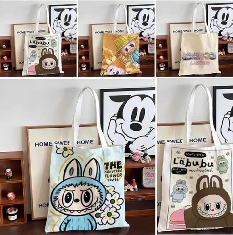 Túi Xách Vải Tote Labubu (3)