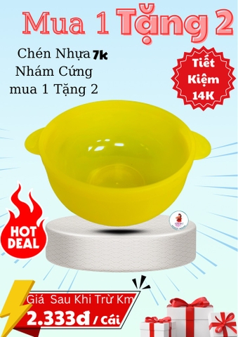 CHÉN NHỰA VÀNG NHÁM LOẠI CỨNG (1)