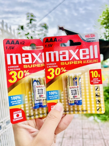 VỈ PIN 2A - 3A MAXEll VỈ ĐỎ (2)