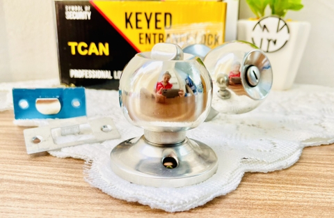 BỘ Ổ KHOÁ TAY NẮM CỬA DOOR LOCK TRÒN INOX MẪU MỚI (4)