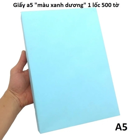 Lốc Giấy A5 Màu Xanh Dương 500 Tờ Loại Đủ (2)