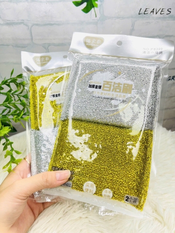 SET 2 MIẾNG RỬA CHÉN ĐÓNG BỊCH HÀNG NỘI ĐỊA