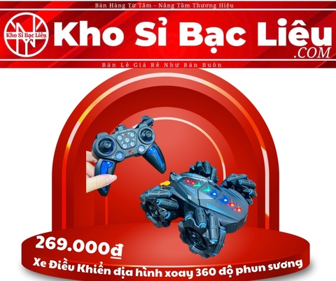 Xe ô tô điều khiển địa hình xoay 360 độ phun sương