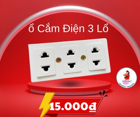 Ổ Cắm Điện 3 Lỗ Loại Tự Đi Dây