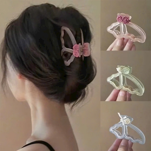 KẸP BƯỚM ĐÍNH HOA NHIỀU MÀU (1)