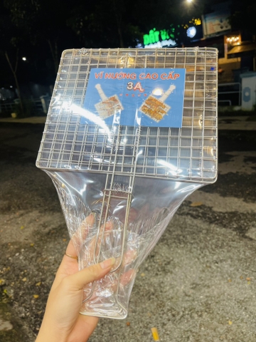 VỈ NƯỚNG THỊT INOX LOẠI ĐÔI XỊN HÀNG CTY SIZE 26x23cm (4) '