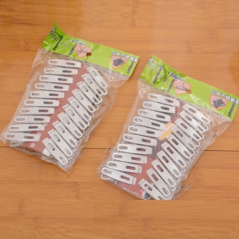 Set 20 Kẹp Inox Phơi Quần Áo Tất Vớ (2) ‘