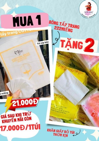 Bông Tẩy Trang 222 Miếng (2)