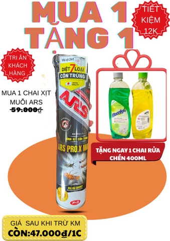 BÌNH XỊT CÔN TRÙNG ARS 7 LOẠI CÔN TRÙNG MẠNH NHẤT CHÍNH HÃNG