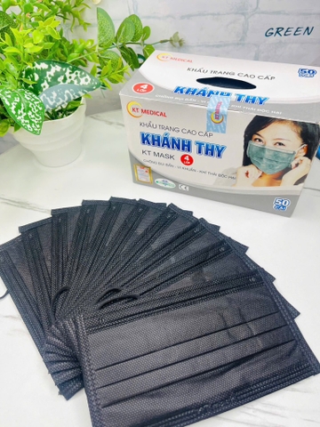 KHẨU TRANG Y TẾ KHÁNH THY (màu đen) (2)