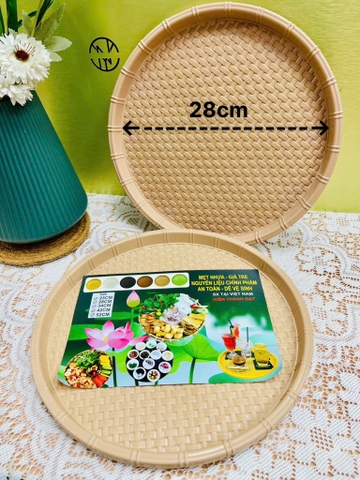 Mẹt Nhựa Giả Tre 28cm Cty Thành Đạt (2)