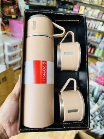 SET BÌNH GIỮ NHIỆT + 2 LY INOX 304 KÈM HỘP TRƠN CÓ THỂ LÀM QUÀ IN LOGO (6)