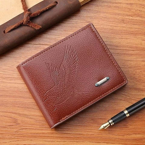 Ví Da Nam JanBao Mẫu Trơn- Chim Đại Bàng - Cá Sấu (2)