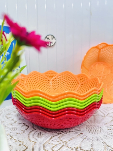 RỔ NHỰA ĐAN NHIỀU MÀU SIZE 21cm