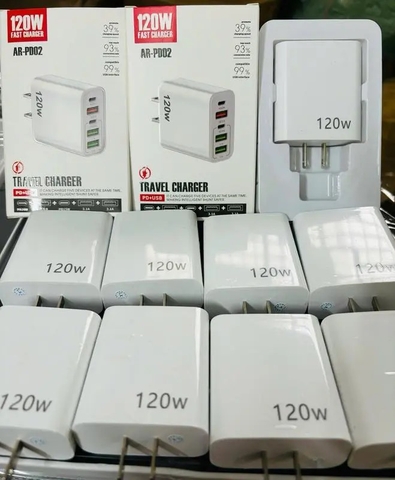 CÓC SẠC NHANH 120W 5 CỔNG AR POD2 (3 CỔNG USB A + 2 CỔNG TYPE C) (10)