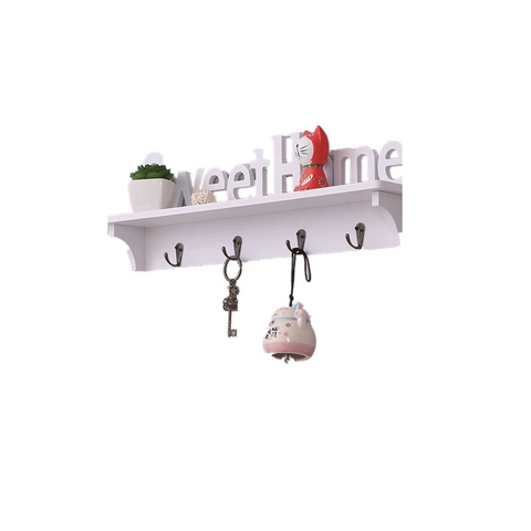 Kệ Trang Trí Treo Tường Có 4 Móc SweetHome