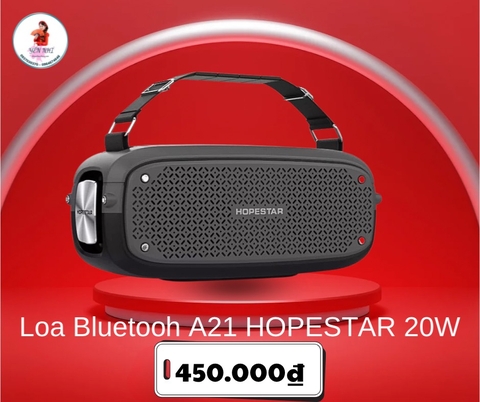 Loa bluetooth cao cấp HOPESTAR 20W, pin trâu, âm siêu trầm, chống nước IPX6 chính hãng bass siêu khủng