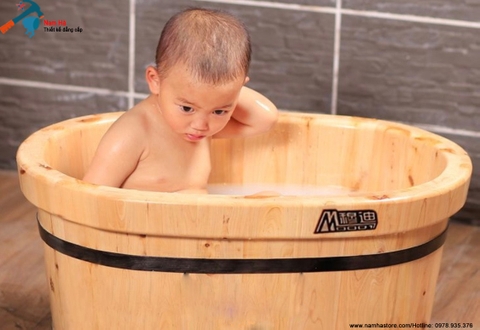 Bồn tắm gỗ mini