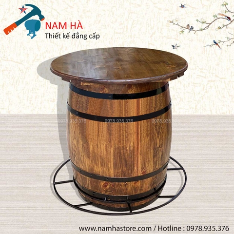 Thùng rượu gỗ trang trí quán bar, nhà hàng