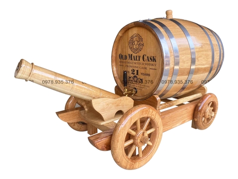 Xe pháo kéo Thùng gỗ sồi 20 Lít