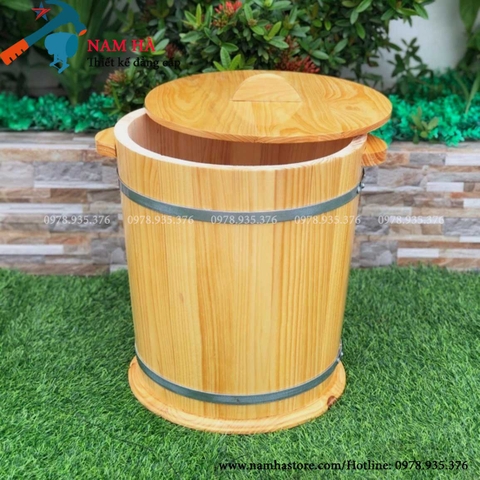 Thùng đựng gạo bằng gỗ