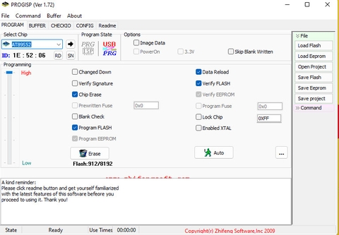 Hướng dẫn cài đặt phần mềm Progisp - Phần mềm nạp code cho VĐK 89s/AVR